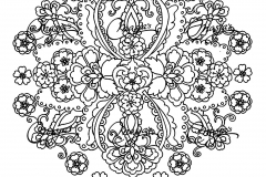 Mandala to color adult difficult 9